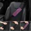 imageCAR PASS 11 PCS Bling Car Accessories for Women Sparkly Rhinestone Diamond Steering Wheel Cover Bling Seat Belt Cushion Glitter Shift Knob Cover Car Cup Holder Coaster Cute Interior Sets SilverPink Diamond