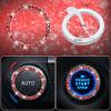 imageCAR PASS 11 PCS Bling Car Accessories for Women Sparkly Rhinestone Diamond Steering Wheel Cover Bling Seat Belt Cushion Glitter Shift Knob Cover Car Cup Holder Coaster Cute Interior Sets SilverRed Diamond