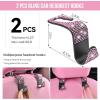 imageCAR PASS 11 PCS Bling Car Accessories for Women Sparkly Rhinestone Diamond Steering Wheel Cover Bling Seat Belt Cushion Glitter Shift Knob Cover Car Cup Holder Coaster Cute Interior Sets SilverPink Diamond