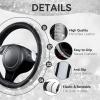 imageCAR PASS 11 PCS Bling Car Accessories for Women Sparkly Rhinestone Diamond Steering Wheel Cover Bling Seat Belt Cushion Glitter Shift Knob Cover Car Cup Holder Coaster Cute Interior Sets SilverSilver Diamond