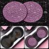 imageCAR PASS 11 PCS Bling Car Accessories for Women Sparkly Rhinestone Diamond Steering Wheel Cover Bling Seat Belt Cushion Glitter Shift Knob Cover Car Cup Holder Coaster Cute Interior Sets SilverPink Diamond