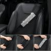 imageCAR PASS 11 PCS Bling Car Accessories for Women Sparkly Rhinestone Diamond Steering Wheel Cover Bling Seat Belt Cushion Glitter Shift Knob Cover Car Cup Holder Coaster Cute Interior Sets SilverSilver Diamond