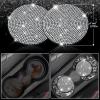 imageCAR PASS 11 PCS Bling Car Accessories for Women Sparkly Rhinestone Diamond Steering Wheel Cover Bling Seat Belt Cushion Glitter Shift Knob Cover Car Cup Holder Coaster Cute Interior Sets SilverSilver Diamond