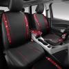 imageCAR PASS 23 PCS Bling Car Accessories Set for Women Leather Car Seat Covers Full Set Sparkly Rhinestone15 Steering Wheel Covers Shining Diamond Car Floor Mats Cute Car Interior Sets Silver DiamondRed Diamond