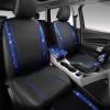 imageCAR PASS 23 PCS Bling Car Accessories Set for Women Leather Car Seat Covers Full Set Sparkly Rhinestone15 Steering Wheel Covers Shining Diamond Car Floor Mats Cute Car Interior Sets Silver DiamondBlue Diamond