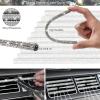 imageCAR PASS 30 PCS Bling Car Accessories Set for Women Bling Steering Wheel Covers 15 Inch Shining Rhinestone License Plate Frame Sparkly Diamond Phone Holder Cute Interior Set Decorations SilverSilver