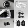 imageCAR PASS 30 PCS Bling Car Accessories Set for Women Bling Steering Wheel Covers 15 Inch Shining Rhinestone License Plate Frame Sparkly Diamond Phone Holder Cute Interior Set Decorations SilverBlack