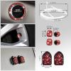 imageCAR PASS 30 PCS Bling Car Accessories Set for Women Bling Steering Wheel Covers 15 Inch Shining Rhinestone License Plate Frame Sparkly Diamond Phone Holder Cute Interior Set Decorations SilverRed