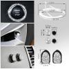 imageCAR PASS 30 PCS Bling Car Accessories Set for Women Bling Steering Wheel Covers 15 Inch Shining Rhinestone License Plate Frame Sparkly Diamond Phone Holder Cute Interior Set Decorations SilverSilver