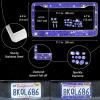 imageCAR PASS 30 PCS Bling Car Accessories Set for Women Bling Steering Wheel Covers 15 Inch Shining Rhinestone License Plate Frame Sparkly Diamond Phone Holder Cute Interior Set Decorations SilverBlue