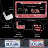 imageCAR PASS 30 PCS Bling Car Accessories Set for Women Bling Steering Wheel Covers 15 Inch Shining Rhinestone License Plate Frame Sparkly Diamond Phone Holder Cute Interior Set Decorations SilverRed