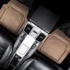 imageCAR PASS 4 Piece Leather Car Floor Mats 3D Cute Girly Waterproof All Weather Car Mat Full Set Universal Trim to Fit ampamp AntiSlip Burr Bottom ampamp Light Easy Clean for SUV Truck Auto Sedan VanPinkBeige