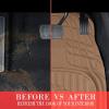 imageCAR PASS 4 Piece Leather Car Floor Mats 3D Cute Girly Waterproof All Weather Car Mat Full Set Universal Trim to Fit ampamp AntiSlip Burr Bottom ampamp Light Easy Clean for SUV Truck Auto Sedan VanPinkBeige