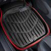 imageCAR PASS 4 Piece Leather Car Floor Mats 3D Cute Girly Waterproof All Weather Car Mat Full Set Universal Trim to Fit ampamp AntiSlip Burr Bottom ampamp Light Easy Clean for SUV Truck Auto Sedan VanPinkBlack And Red