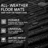 imageCAR PASS 4 Piece Leather Car Floor Mats 3D Cute Girly Waterproof All Weather Car Mat Full Set Universal Trim to Fit ampamp AntiSlip Burr Bottom ampamp Light Easy Clean for SUV Truck Auto Sedan VanPinkBlack Glitter