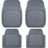 imageCAR PASS 4 Piece Leather Car Floor Mats 3D Cute Girly Waterproof All Weather Car Mat Full Set Universal Trim to Fit ampamp AntiSlip Burr Bottom ampamp Light Easy Clean for SUV Truck Auto Sedan VanPinkgray