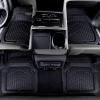 imageCAR PASS 4 Piece Leather Car Floor Mats 3D Cute Girly Waterproof All Weather Car Mat Full Set Universal Trim to Fit ampamp AntiSlip Burr Bottom ampamp Light Easy Clean for SUV Truck Auto Sedan VanPinkfull black