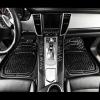 imageCAR PASS 4 Piece Leather Car Floor Mats 3D Cute Girly Waterproof All Weather Car Mat Full Set Universal Trim to Fit ampamp AntiSlip Burr Bottom ampamp Light Easy Clean for SUV Truck Auto Sedan VanPinkBlack Glitter