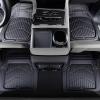imageCAR PASS 4 Piece Leather Car Floor Mats 3D Cute Girly Waterproof All Weather Car Mat Full Set Universal Trim to Fit ampamp AntiSlip Burr Bottom ampamp Light Easy Clean for SUV Truck Auto Sedan VanPinkblack carbon fiber