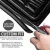 imageCAR PASS 4 Piece Leather Car Floor Mats 3D Cute Girly Waterproof All Weather Car Mat Full Set Universal Trim to Fit ampamp AntiSlip Burr Bottom ampamp Light Easy Clean for SUV Truck Auto Sedan VanPinkBlack Glitter
