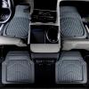 imageCAR PASS 4 Piece Leather Car Floor Mats 3D Cute Girly Waterproof All Weather Car Mat Full Set Universal Trim to Fit ampamp AntiSlip Burr Bottom ampamp Light Easy Clean for SUV Truck Auto Sedan VanPinkgray
