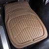 imageCAR PASS 4 Piece Leather Car Floor Mats 3D Cute Girly Waterproof All Weather Car Mat Full Set Universal Trim to Fit ampamp AntiSlip Burr Bottom ampamp Light Easy Clean for SUV Truck Auto Sedan VanPinkBeige