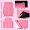 imageCAR PASS 4 Piece Leather Car Floor Mats 3D Cute Girly Waterproof All Weather Car Mat Full Set Universal Trim to Fit ampamp AntiSlip Burr Bottom ampamp Light Easy Clean for SUV Truck Auto Sedan VanPinkpink