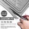 imageCAR PASS 4 Piece Leather Car Floor Mats 3D Cute Girly Waterproof All Weather Car Mat Full Set Universal Trim to Fit ampamp AntiSlip Burr Bottom ampamp Light Easy Clean for SUV Truck Auto Sedan VanPinkSilver