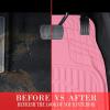imageCAR PASS 4 Piece Leather Car Floor Mats 3D Cute Girly Waterproof All Weather Car Mat Full Set Universal Trim to Fit ampamp AntiSlip Burr Bottom ampamp Light Easy Clean for SUV Truck Auto Sedan VanPinkpink
