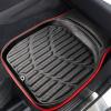imageCAR PASS 4 Piece Leather Car Floor Mats 3D Cute Girly Waterproof All Weather Car Mat Full Set Universal Trim to Fit ampamp AntiSlip Burr Bottom ampamp Light Easy Clean for SUV Truck Auto Sedan VanPinkblack red