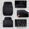 imageCAR PASS 4 Piece Leather Car Floor Mats 3D Cute Girly Waterproof All Weather Car Mat Full Set Universal Trim to Fit ampamp AntiSlip Burr Bottom ampamp Light Easy Clean for SUV Truck Auto Sedan VanPinkblack carbon fiber