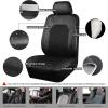 imageCAR PASS Beige Leather ampamp Waterproof Car Carpet Floor Mats Universal Car Mats Fit for SUVVanssedans TrucksSet of 4pcs Car Carpet with AntiSlip nibbs Driver Heel Pad All Beigeblack combo sets