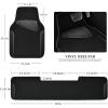 imageCAR PASS Beige Leather ampamp Waterproof Car Carpet Floor Mats Universal Car Mats Fit for SUVVanssedans TrucksSet of 4pcs Car Carpet with AntiSlip nibbs Driver Heel Pad All BeigeBlack 3pcs