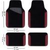 imageCAR PASS Beige Leather ampamp Waterproof Car Carpet Floor Mats Universal Car Mats Fit for SUVVanssedans TrucksSet of 4pcs Car Carpet with AntiSlip nibbs Driver Heel Pad All BeigeBlack and Burgundy