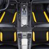 imageCAR PASS Beige Leather ampamp Waterproof Car Carpet Floor Mats Universal Car Mats Fit for SUVVanssedans TrucksSet of 4pcs Car Carpet with AntiSlip nibbs Driver Heel Pad All BeigeBlack and Yellow
