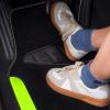 imageCAR PASS Beige Leather ampamp Waterproof Car Carpet Floor Mats Universal Car Mats Fit for SUVVanssedans TrucksSet of 4pcs Car Carpet with AntiSlip nibbs Driver Heel Pad All BeigeBlack and Green