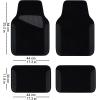 imageCAR PASS Beige Leather ampamp Waterproof Car Carpet Floor Mats Universal Car Mats Fit for SUVVanssedans TrucksSet of 4pcs Car Carpet with AntiSlip nibbs Driver Heel Pad All Beigeblack combo sets