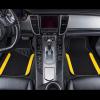 imageCAR PASS Beige Leather ampamp Waterproof Car Carpet Floor Mats Universal Car Mats Fit for SUVVanssedans TrucksSet of 4pcs Car Carpet with AntiSlip nibbs Driver Heel Pad All BeigeBlack and Yellow