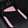 imageCAR PASS Beige Leather ampamp Waterproof Car Carpet Floor Mats Universal Car Mats Fit for SUVVanssedans TrucksSet of 4pcs Car Carpet with AntiSlip nibbs Driver Heel Pad All BeigePink