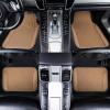 imageCAR PASS Beige Leather ampamp Waterproof Car Carpet Floor Mats Universal Car Mats Fit for SUVVanssedans TrucksSet of 4pcs Car Carpet with AntiSlip nibbs Driver Heel Pad All BeigeAll Beige