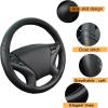 imageCAR PASS Beige Leather ampamp Waterproof Car Carpet Floor Mats Universal Car Mats Fit for SUVVanssedans TrucksSet of 4pcs Car Carpet with AntiSlip nibbs Driver Heel Pad All Beigeblack combo sets