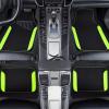 imageCAR PASS Beige Leather ampamp Waterproof Car Carpet Floor Mats Universal Car Mats Fit for SUVVanssedans TrucksSet of 4pcs Car Carpet with AntiSlip nibbs Driver Heel Pad All BeigeBlack and Green
