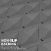 imageCAR PASS Black Rubber Car Mats AllWeather Floor Mats Full Set Durable AntiSlip 3D Rhombus Waterproof Automotive Pad Trim to Fit Liner Universal Fit for Sedan SUV Truck Van 4 Pcs All Black RubberGray Rubber