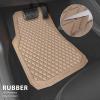 imageCAR PASS Black Rubber Car Mats AllWeather Floor Mats Full Set Durable AntiSlip 3D Rhombus Waterproof Automotive Pad Trim to Fit Liner Universal Fit for Sedan SUV Truck Van 4 Pcs All Black RubberBeige Rubber
