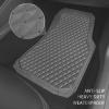 imageCAR PASS Black Rubber Car Mats AllWeather Floor Mats Full Set Durable AntiSlip 3D Rhombus Waterproof Automotive Pad Trim to Fit Liner Universal Fit for Sedan SUV Truck Van 4 Pcs All Black RubberGray Rubber