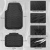imageCAR PASS Black Rubber Car Mats AllWeather Floor Mats Full Set Durable AntiSlip 3D Rhombus Waterproof Automotive Pad Trim to Fit Liner Universal Fit for Sedan SUV Truck Van 4 Pcs All Black RubberBlack Rubber