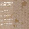 imageCAR PASS Black Rubber Car Mats AllWeather Floor Mats Full Set Durable AntiSlip 3D Rhombus Waterproof Automotive Pad Trim to Fit Liner Universal Fit for Sedan SUV Truck Van 4 Pcs All Black RubberBeige Rubber