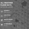 imageCAR PASS Black Rubber Car Mats AllWeather Floor Mats Full Set Durable AntiSlip 3D Rhombus Waterproof Automotive Pad Trim to Fit Liner Universal Fit for Sedan SUV Truck Van 4 Pcs All Black RubberGray With Cargo Liners