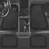 imageCAR PASS Black Rubber Car Mats AllWeather Floor Mats Full Set Durable AntiSlip 3D Rhombus Waterproof Automotive Pad Trim to Fit Liner Universal Fit for Sedan SUV Truck Van 4 Pcs All Black RubberBlack Rubber