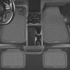 imageCAR PASS Black Rubber Car Mats AllWeather Floor Mats Full Set Durable AntiSlip 3D Rhombus Waterproof Automotive Pad Trim to Fit Liner Universal Fit for Sedan SUV Truck Van 4 Pcs All Black RubberGray With Cargo Liners